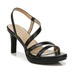 New Naturalizer Brenta black smooth Strappy dress sandals heels 6